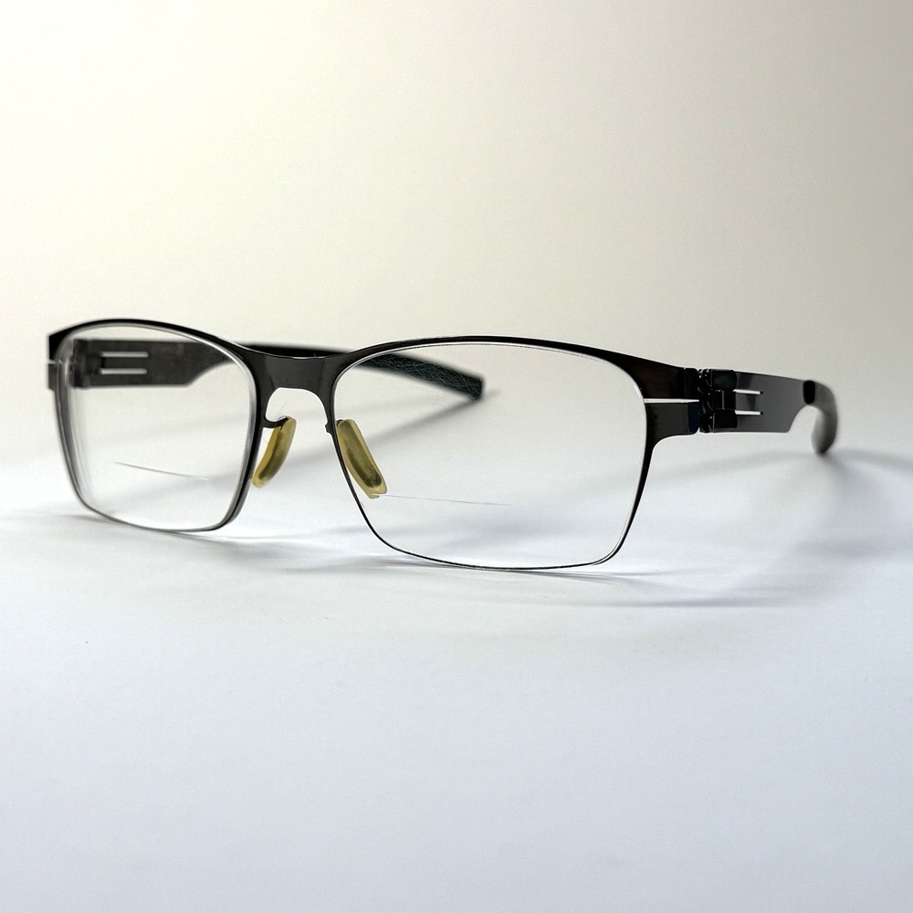 ic! berlin Luke J.Y. Eyeglasses Frame Only 54-17-145 Gun Metal Gray Made Germany